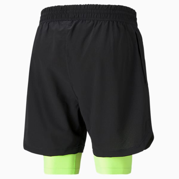 EVOKNIT+ 2-in-1 5" Men's Training Shorts, Puma Black-Green Glare